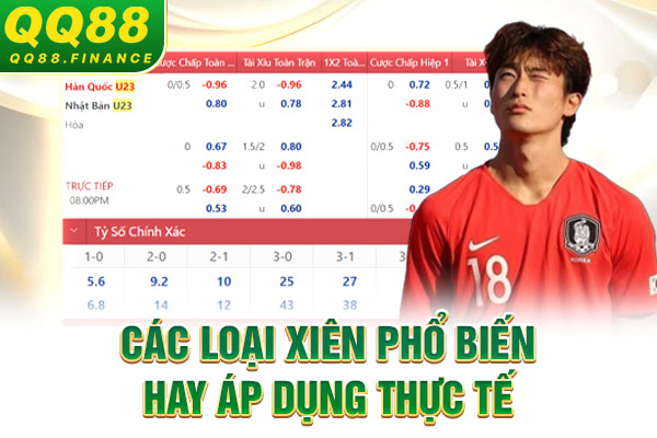 Các loại xiên phổ biến hay áp dụng thực tế