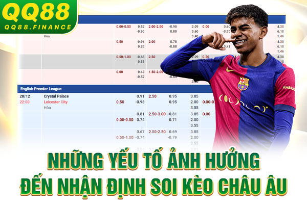 Những yếu tố ảnh hưởng đến nhận định soi kèo Châu Âu